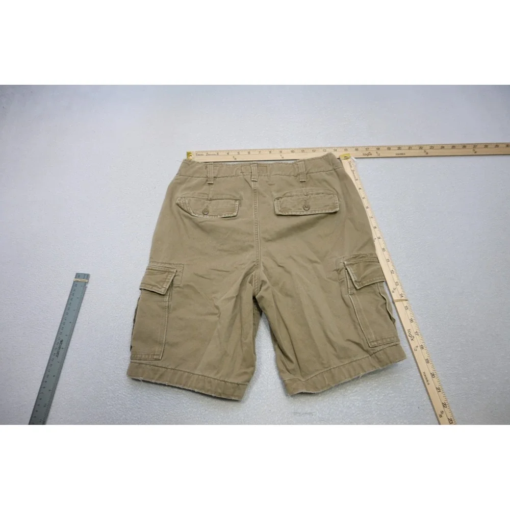 Abercrombie & Fitch Cargo Shorts Mens 28 Tan Khaki Button Fly Utility Rugged